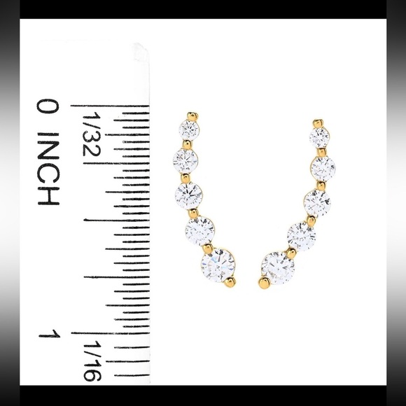 Victoria Wieck for Brilliante Simulated Diamond Crawler Earrings. Sold out - Picture 3 of 4